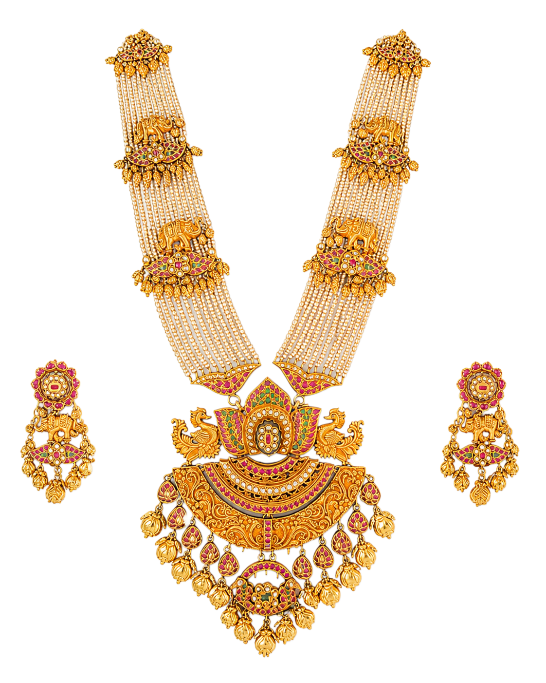 Rajwada Heritage Temple Necklace Set